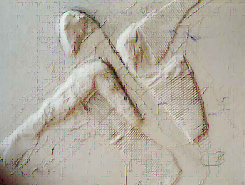 Herbert De Colle: O.T. , Materialbild, 70x90 cm, 1996