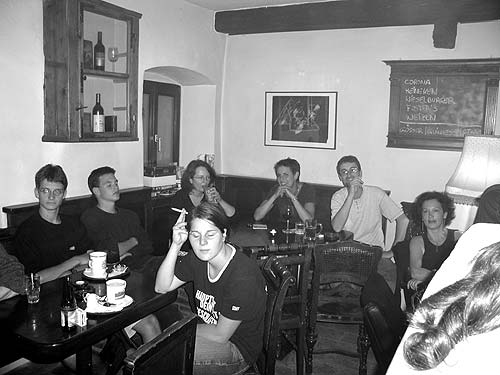 Martin Mittersteiner, Maria Modly, Veronique, Richard L., Marina bei Schweinchen Dick