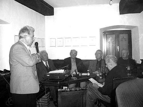 Mag. Hans Haider, Peter Kucher, Lipej Kolenik, Josef Astner, Franz Rehsmann, Otto Frießner bei Partisan