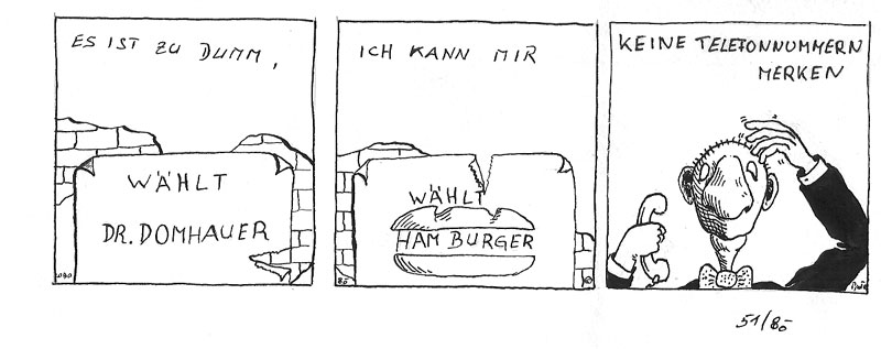 Peter Laminger (Zeichnung) und Ernst Voges (Text), 1985