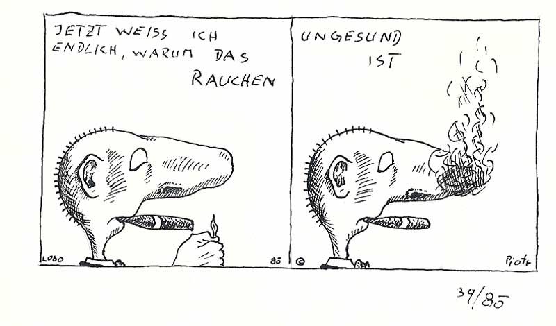Peter Laminger (Zeichnung)und Ernst Voges (Text) 1985