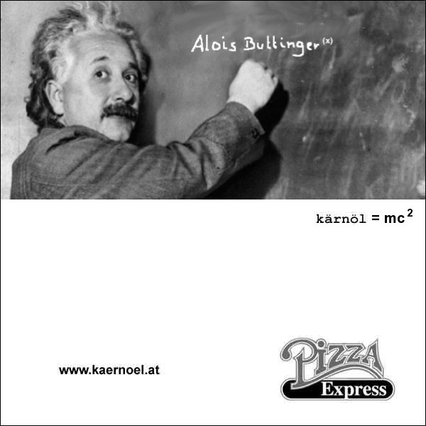 Pizzakarton Albert Einstein