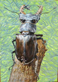 Tassilo Blittersdorff: Natur-Macht-Mythos, Öl auf Leinwand, 50x70 cm, 2008